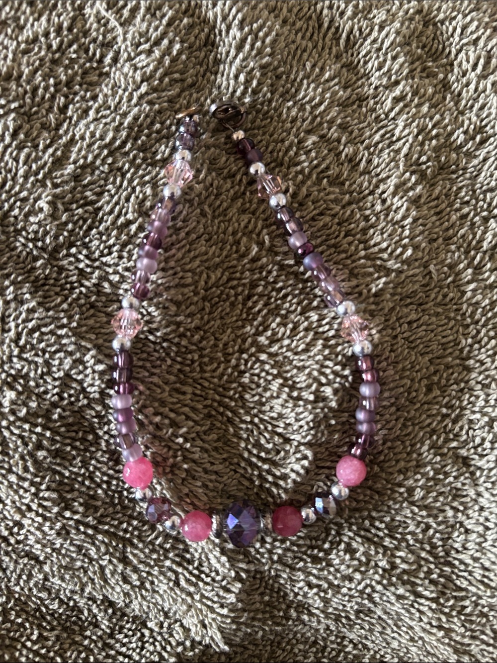 Delicate Pink Beaded Women's Bracelet